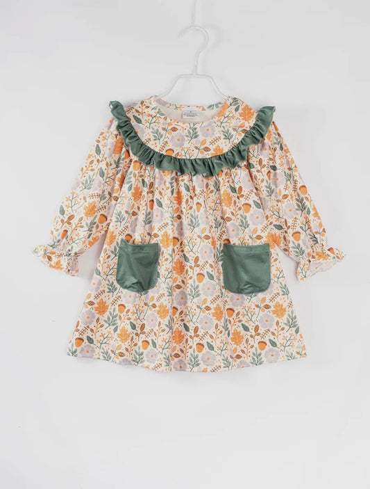 Green Pocket Floral Dress