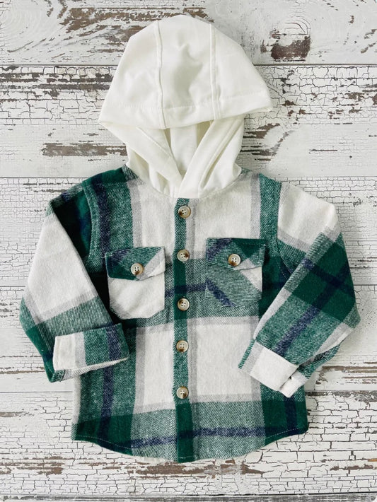 Green Hooded Flannel