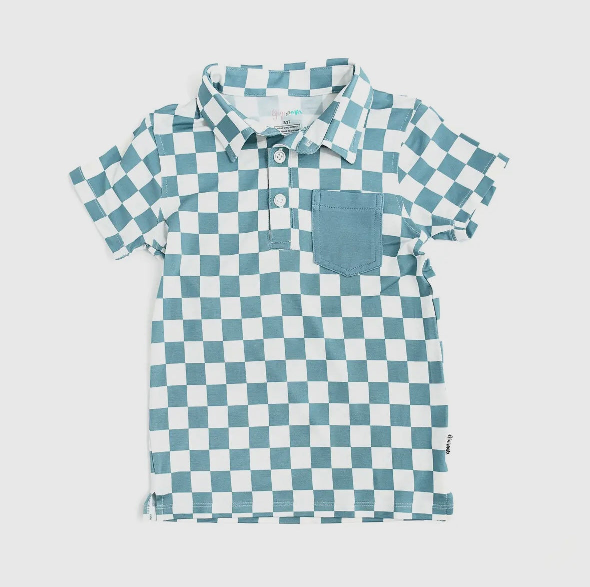 Blue Checkered Polo Shirt