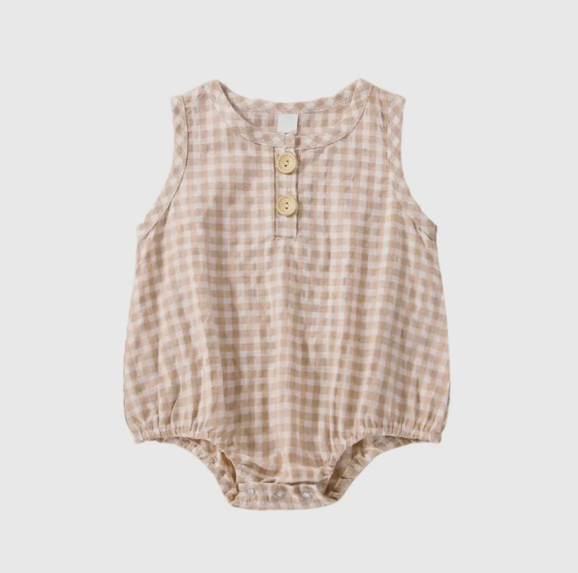 Beige Gingham Bubble