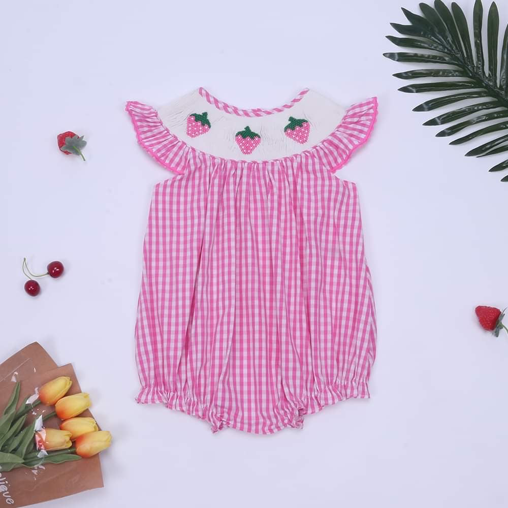 Smocked Strawberry Bubble